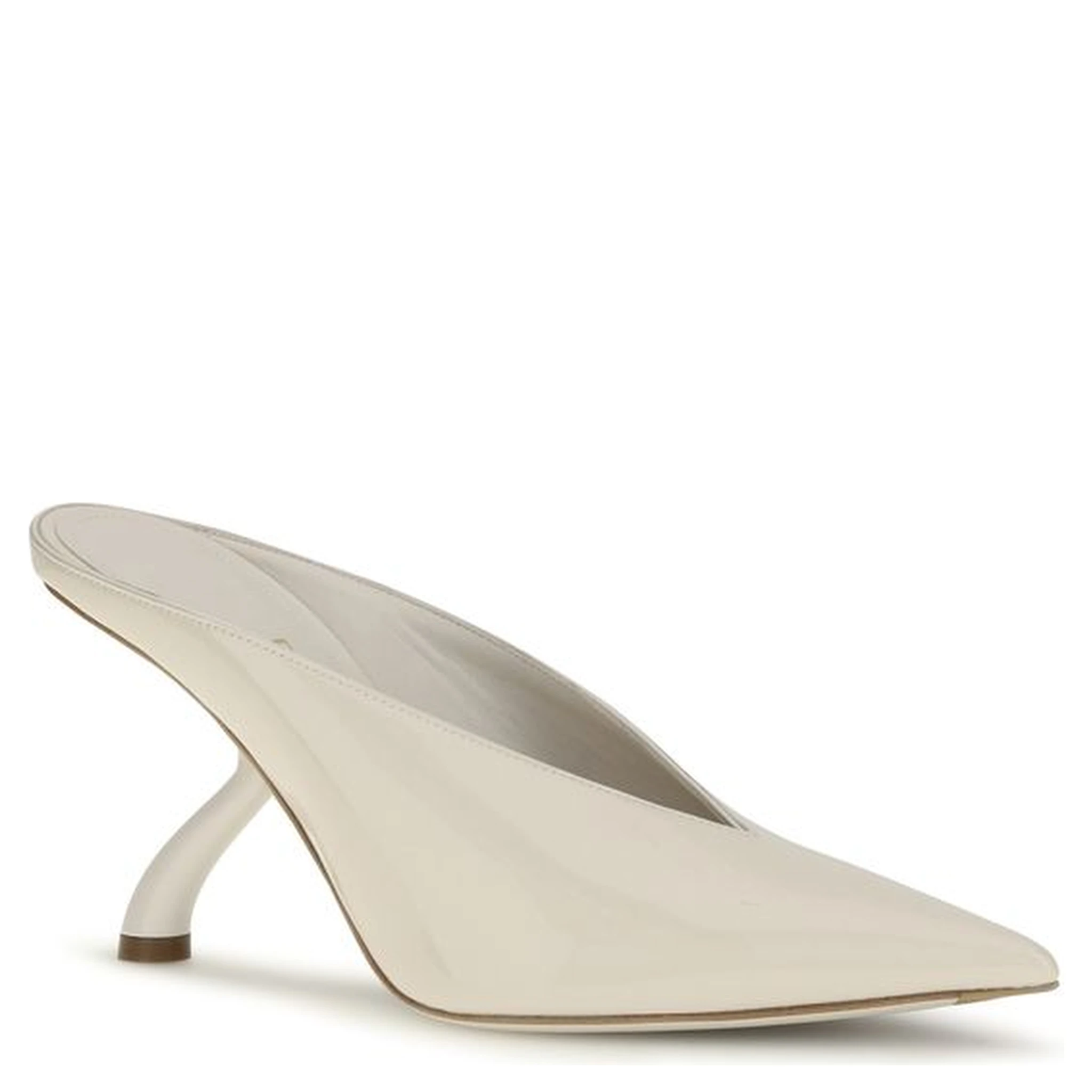 Beige Calf Leather Bos Taurus Mules