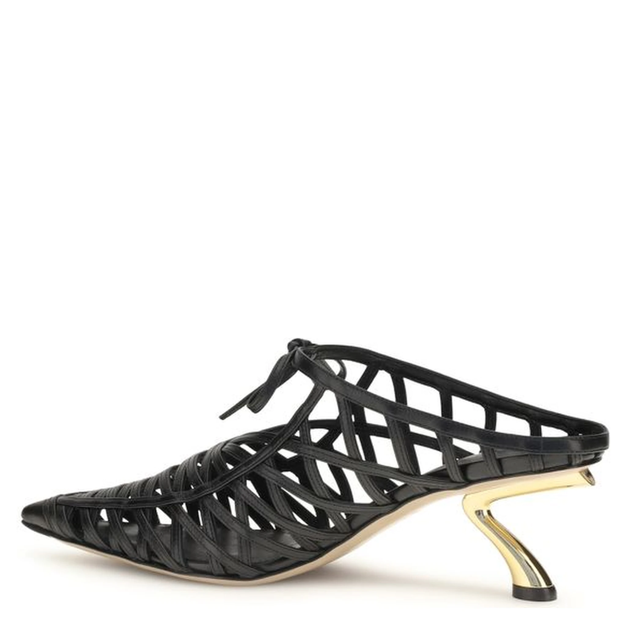 Black Calf Leather Bos Taurus Mules