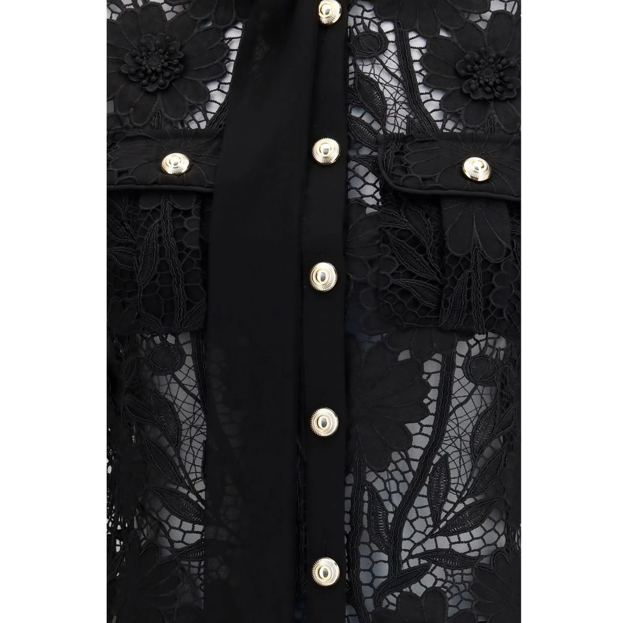 Black Polyester Blouse