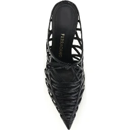 Black Calf Leather Bos Taurus Mules