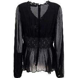 Black Viscose Blouse