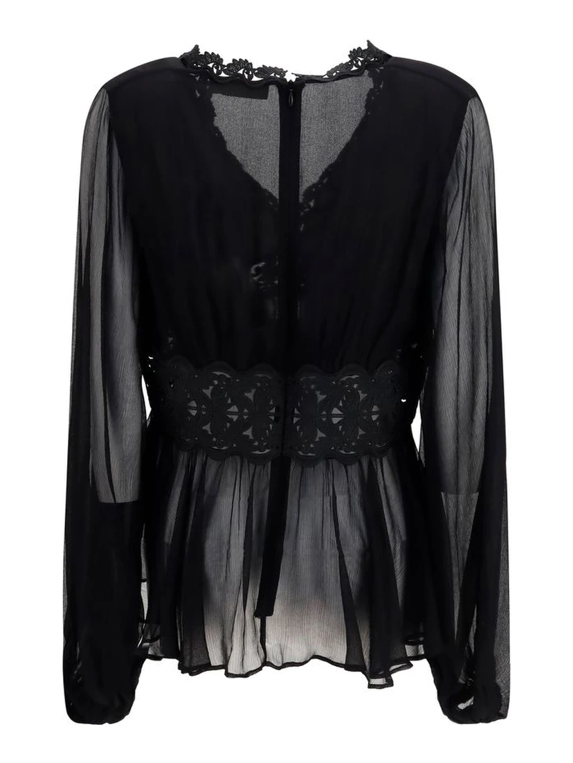 Black Viscose Blouse