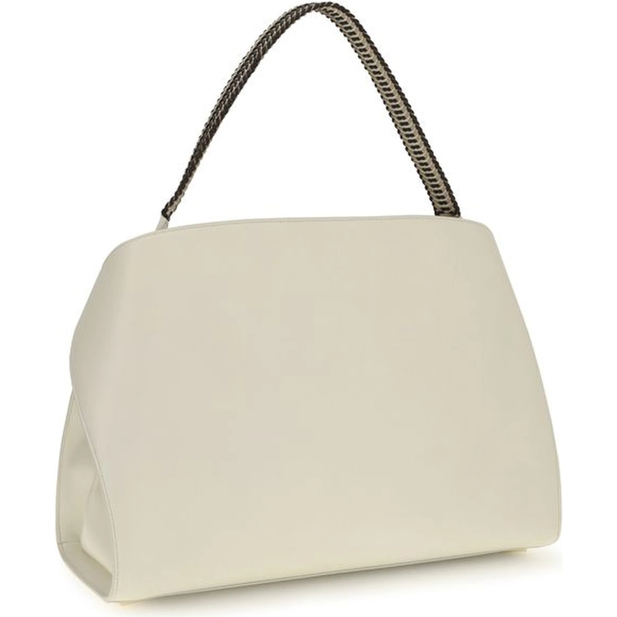 Beige Calf Leather Bos Taurus Shoulder Bag