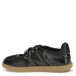 Black Polyester Ballet Flats