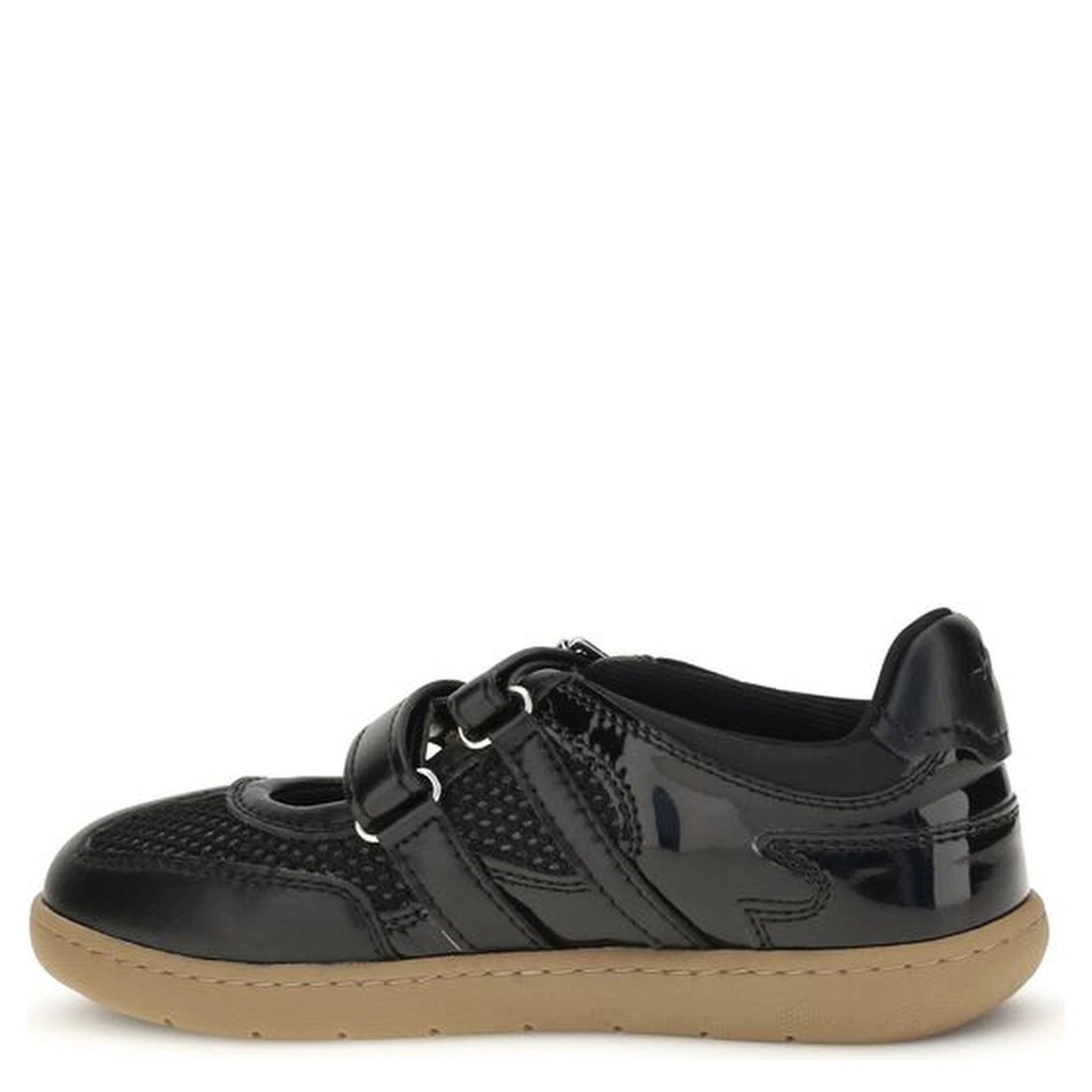 Black Polyester Ballet Flats