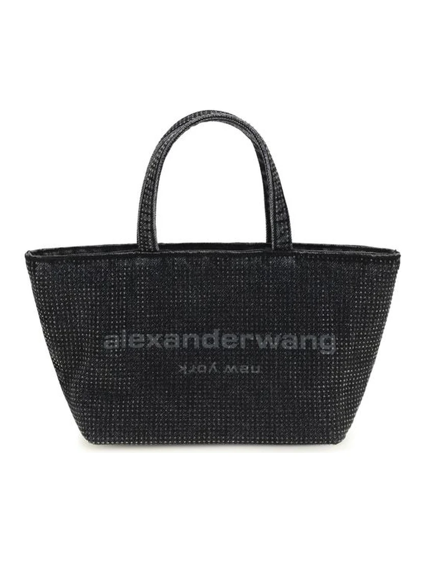 Gray Cotton Shoulder Bag