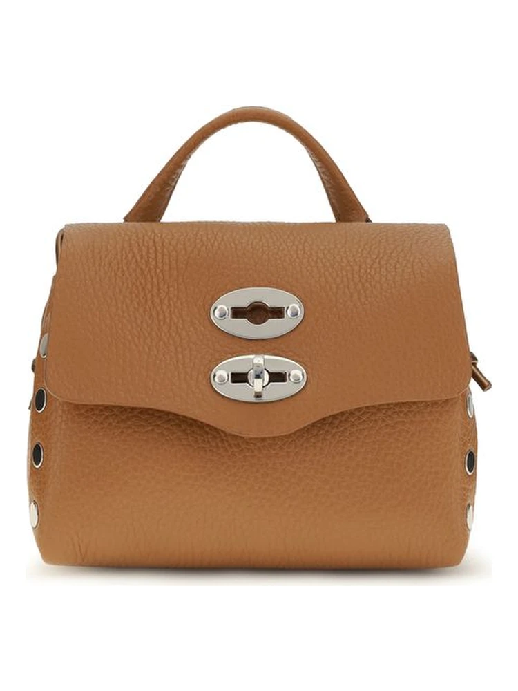 Beige Calf Leather Bos Taurus Shoulder Bag