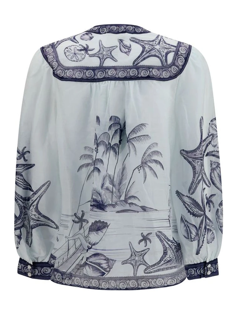 White Ramie Blouse alternative