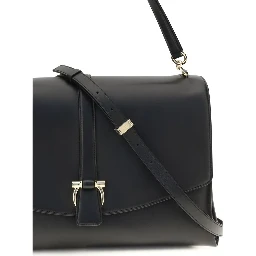 Black Calf Leather Bos Taurus Shoulder Bag