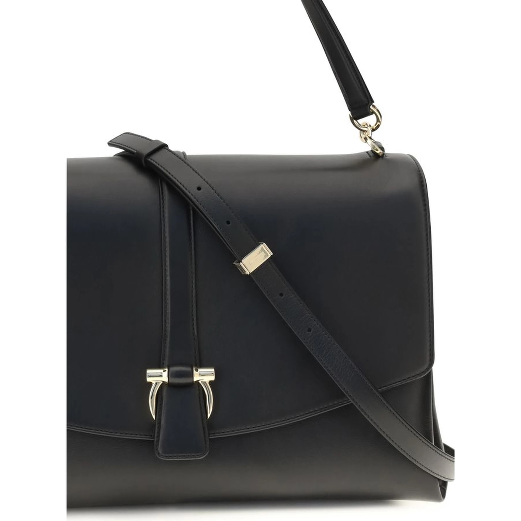 Black Calf Leather Bos Taurus Shoulder Bag