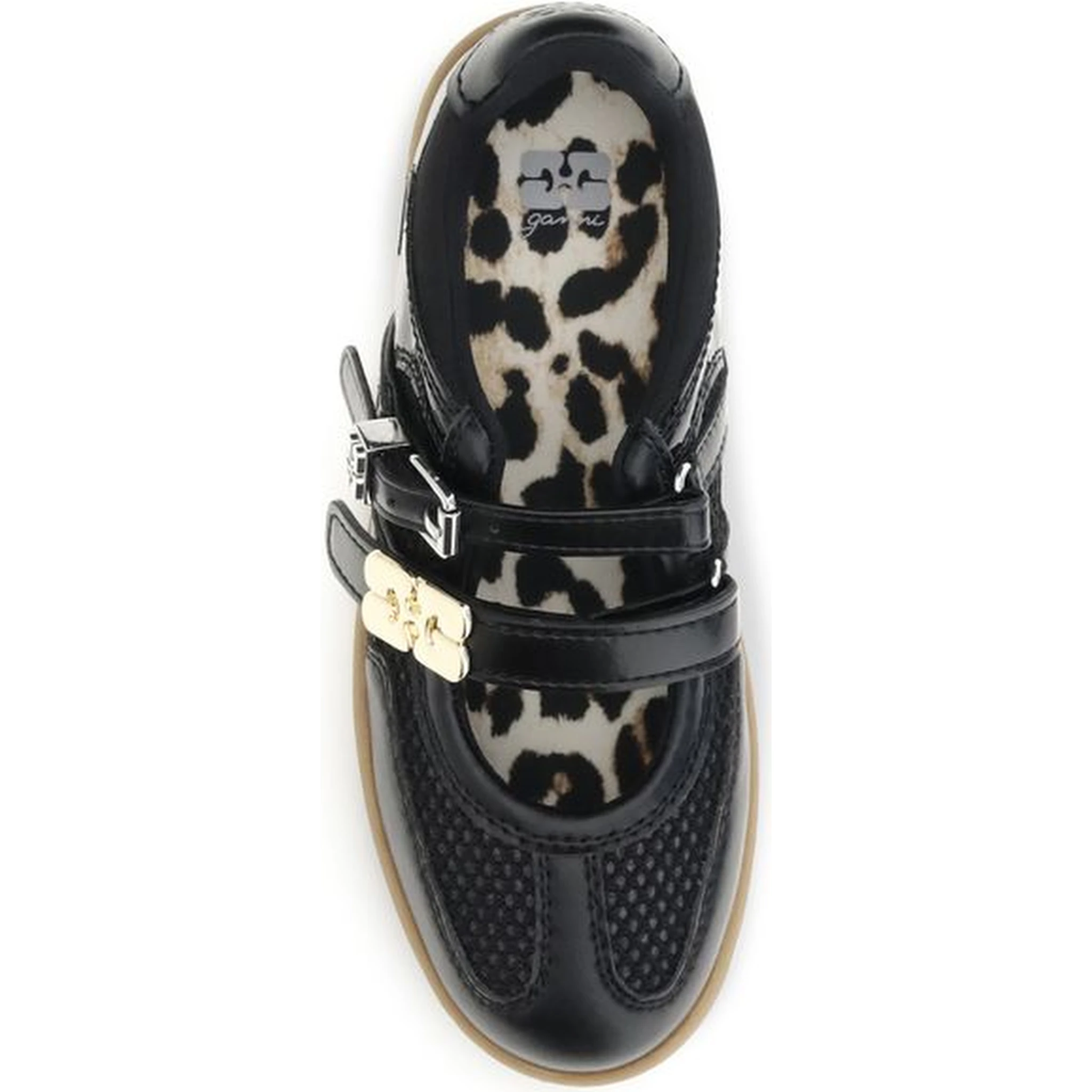 Black Polyester Ballet Flats