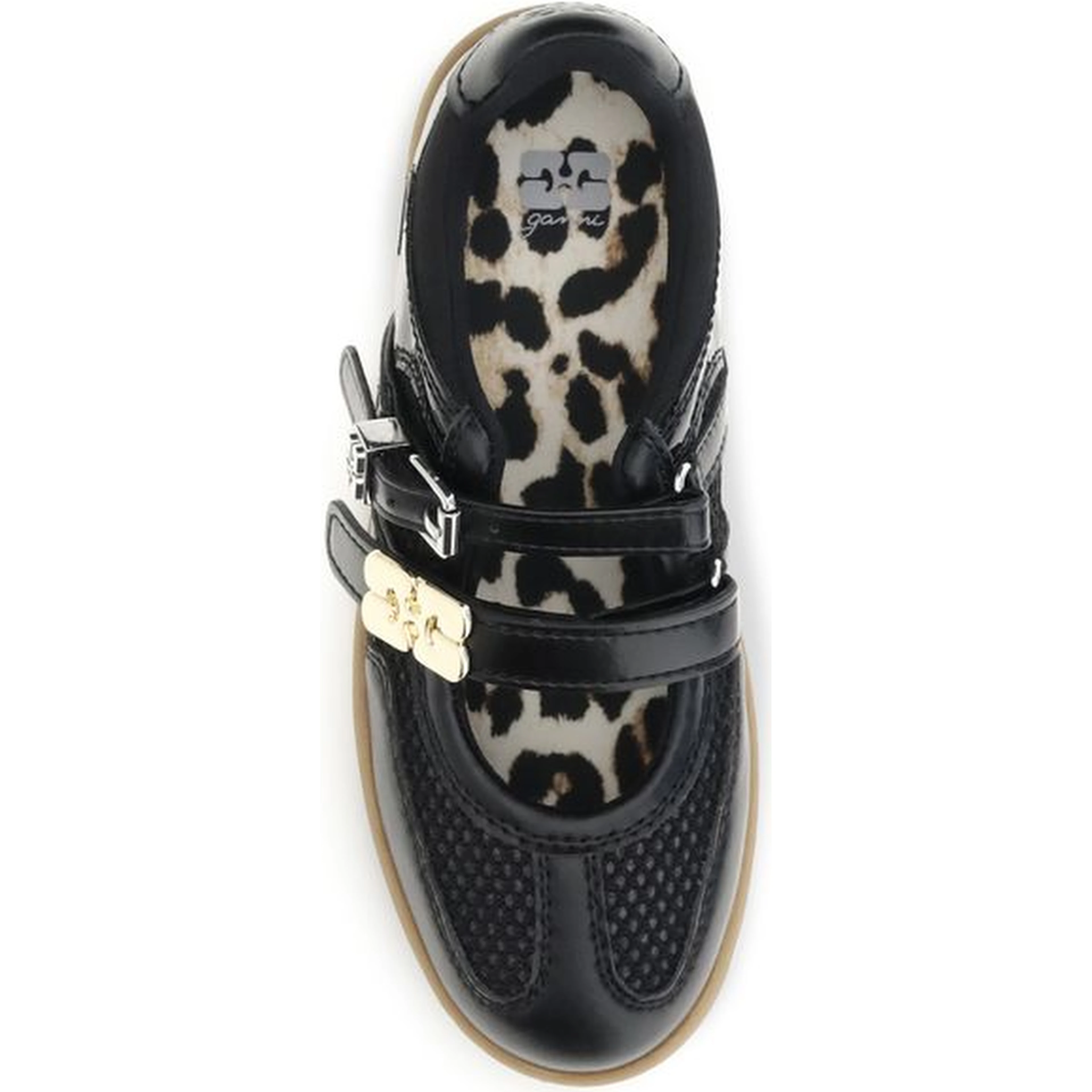 Black Polyester Ballet Flats