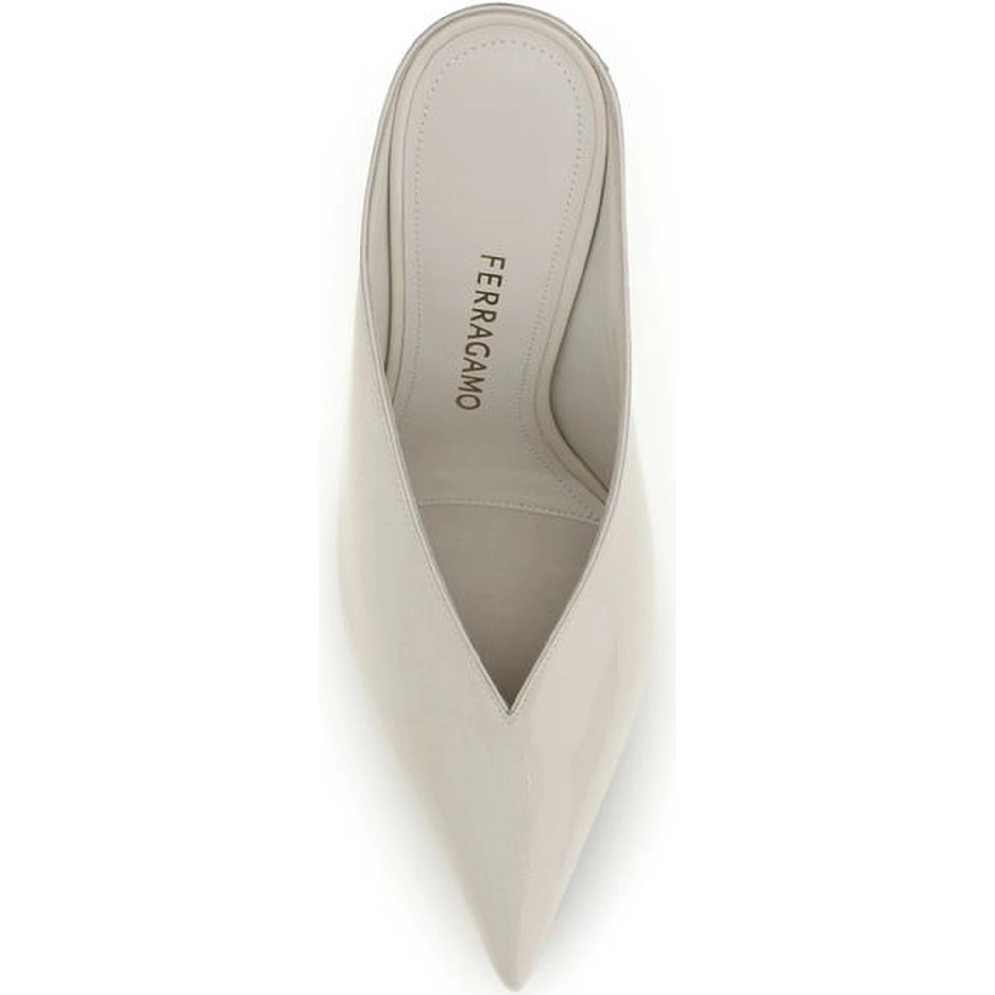 Beige Calf Leather Bos Taurus Mules