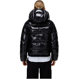 Black Recycled Polyester Full-Length Jacket