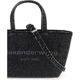 Gray Cotton Shoulder Bag