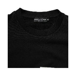 Black Cotton Logo Print Sweatshirt Sweater