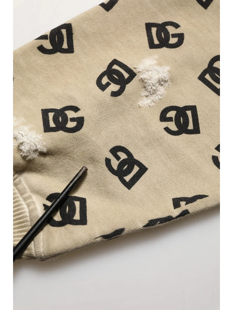 Brown Cotton Logo Hooded Sweatshirt Sweater