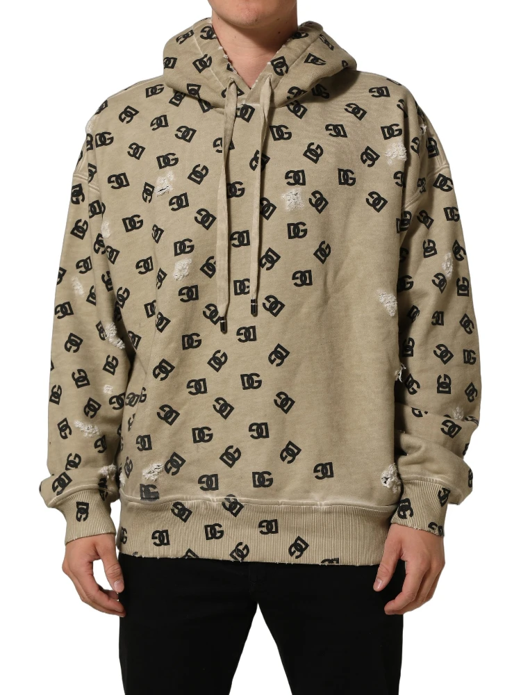 Brown Cotton Logo Hooded Sweatshirt Sweater alternative