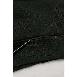 Black Cotton Crew Neck Men Sweatshirt Sweater