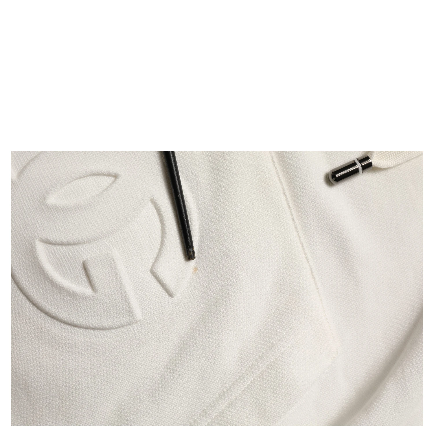 White Logo Hooded PulloverSweatshirt Sweater
