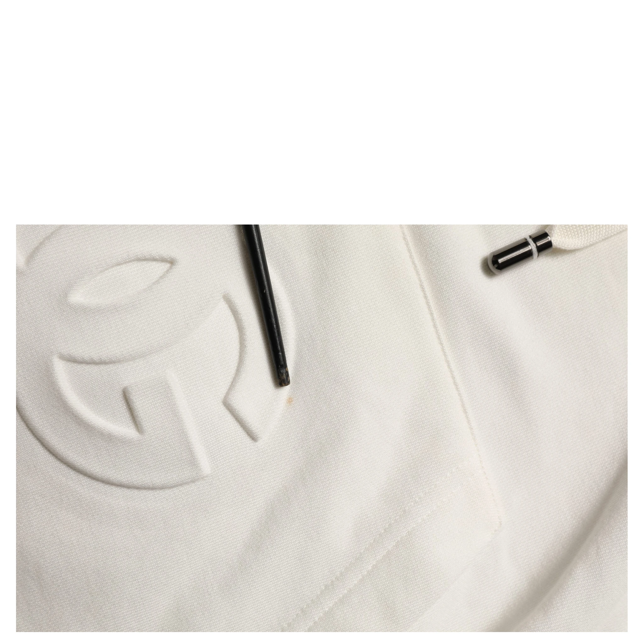 White Logo Hooded PulloverSweatshirt Sweater