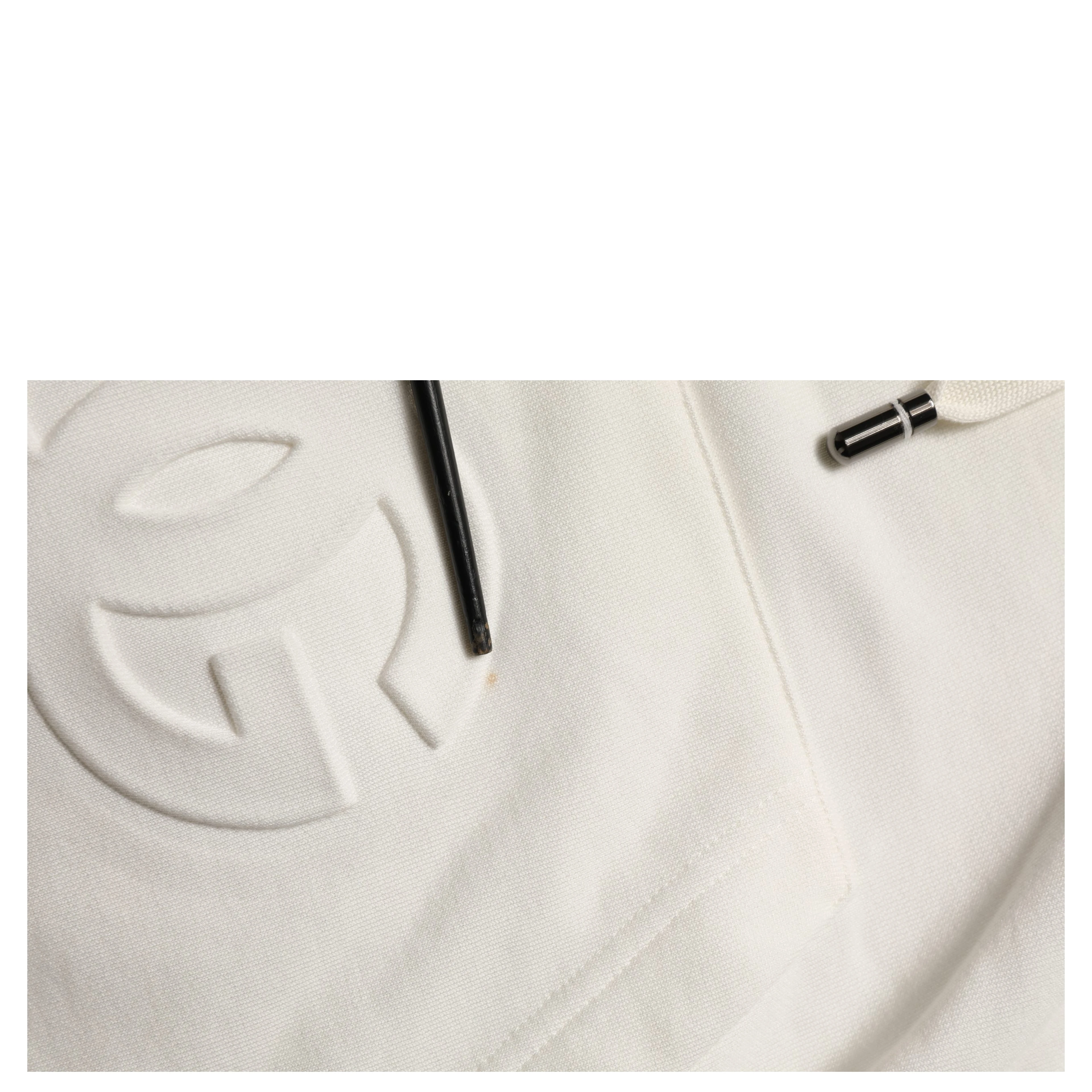 White Logo Hooded PulloverSweatshirt Sweater