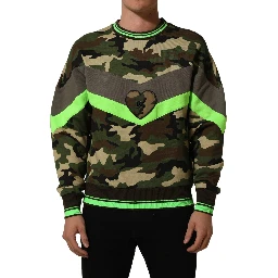 Multicolor Camouflage Sweatshirt Men Sweater