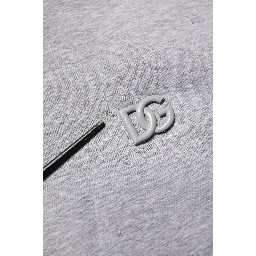 Gray Cotton Logo Hooded Sweatshirt Sweater