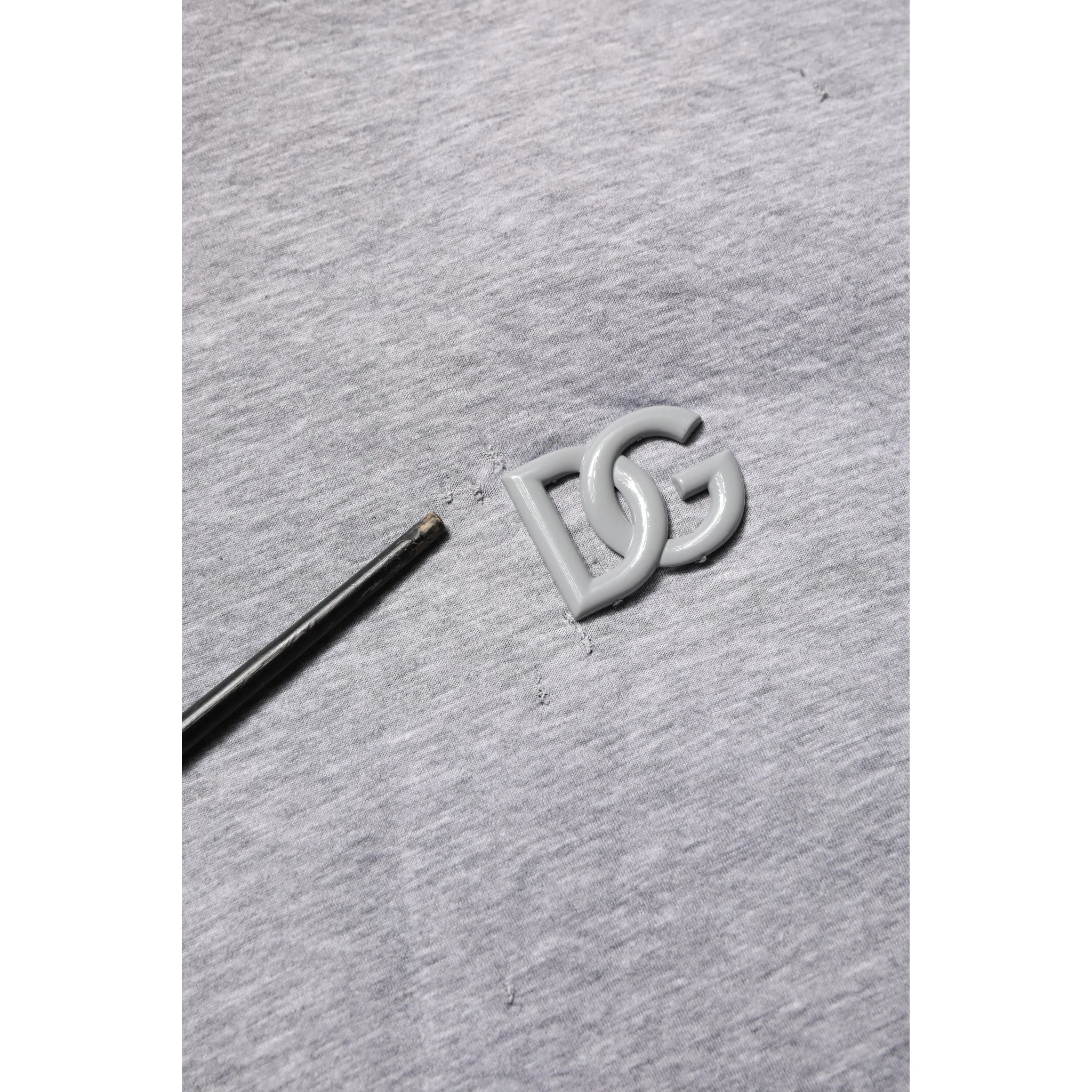 Gray Cotton Logo Hooded Sweatshirt Sweater