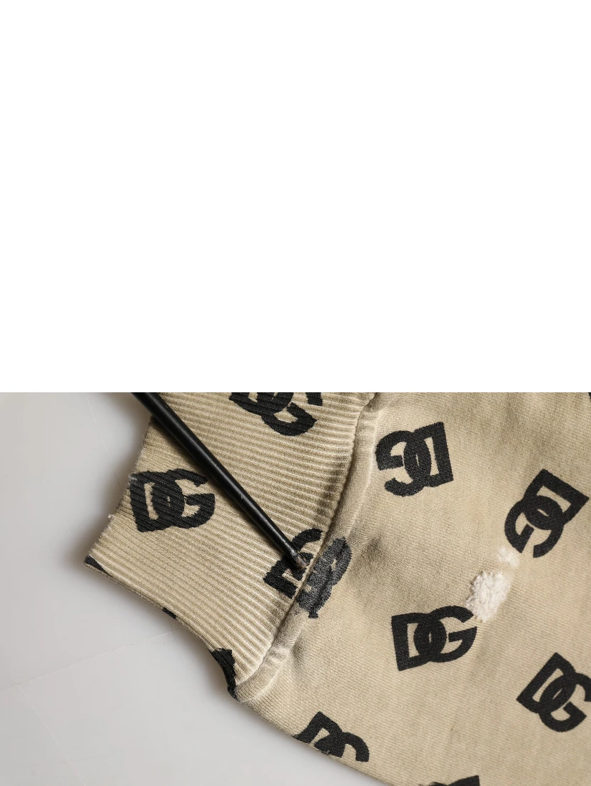 Brown Cotton Logo Hooded Sweatshirt Sweater