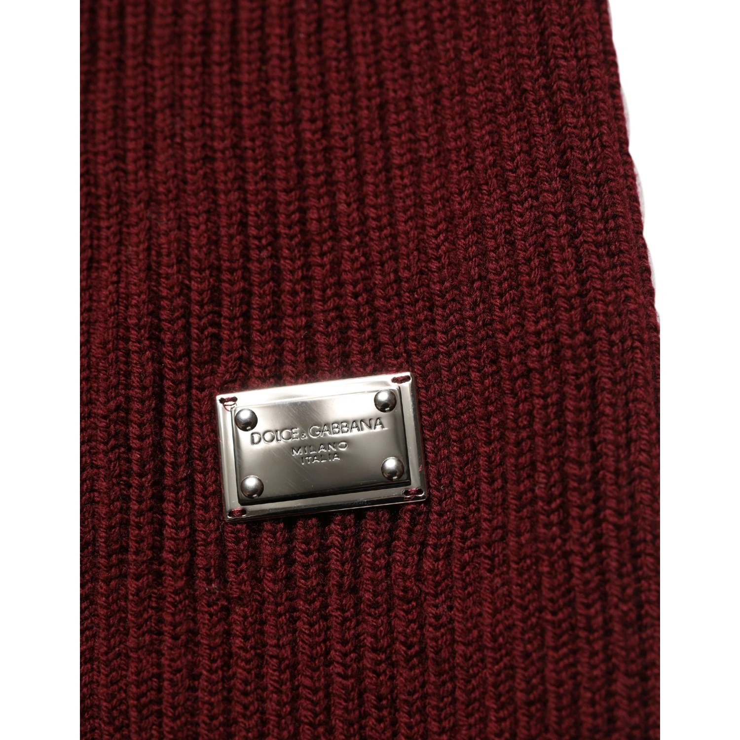 Burgundy Wool Half Zip Men Pullover Sweater