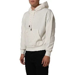 White Logo Hooded PulloverSweatshirt Sweater