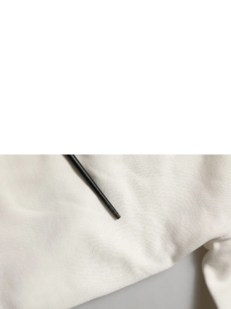White Logo Hooded PulloverSweatshirt Sweater alternative