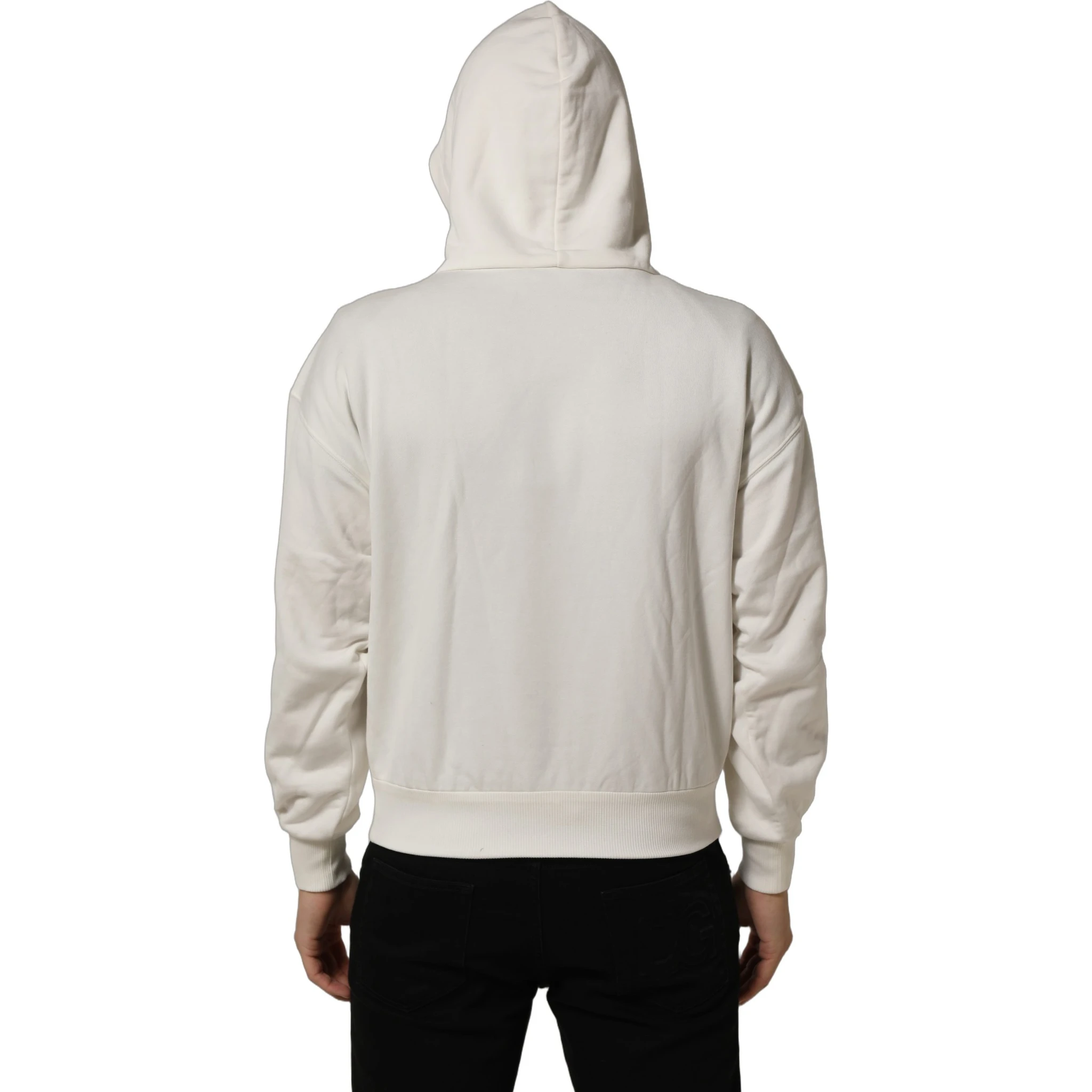 White Logo Hooded PulloverSweatshirt Sweater