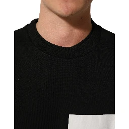 Black Cotton Logo Print Sweatshirt Sweater