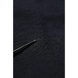 Black Logo Plaque Cotton Crew Neck Pullover Sweater