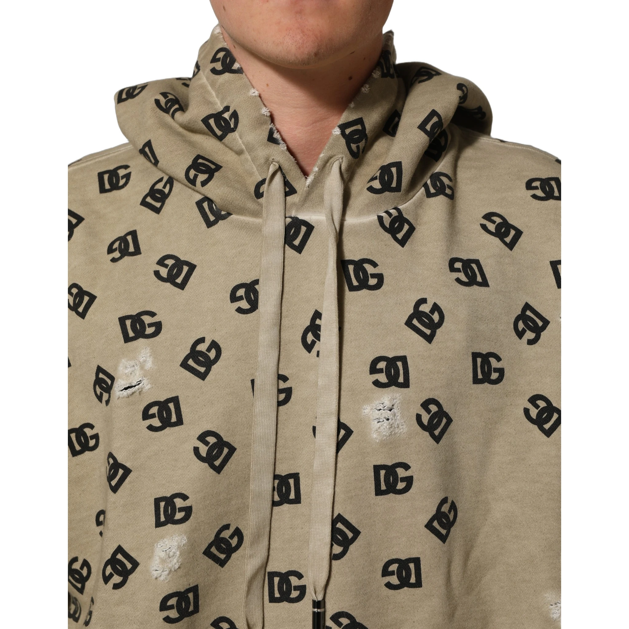 Brown Cotton Logo Hooded Sweatshirt Sweater