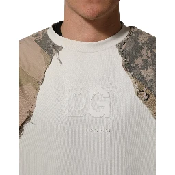 Multicolor Camo Patchwork Sweatshirt Sweater