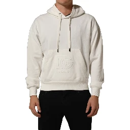 White Logo Hooded PulloverSweatshirt Sweater