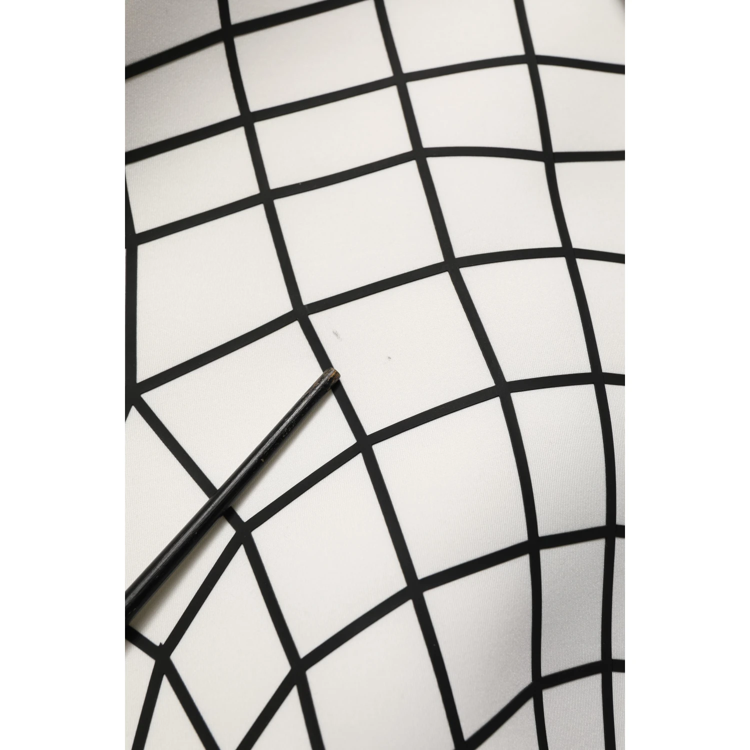 White Black WarpGrid Pattern Hoodie Sweater