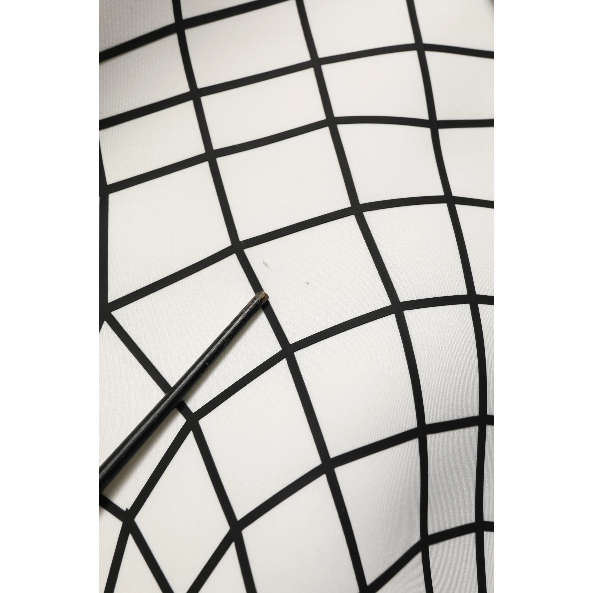 White Black WarpGrid Pattern Hoodie Sweater