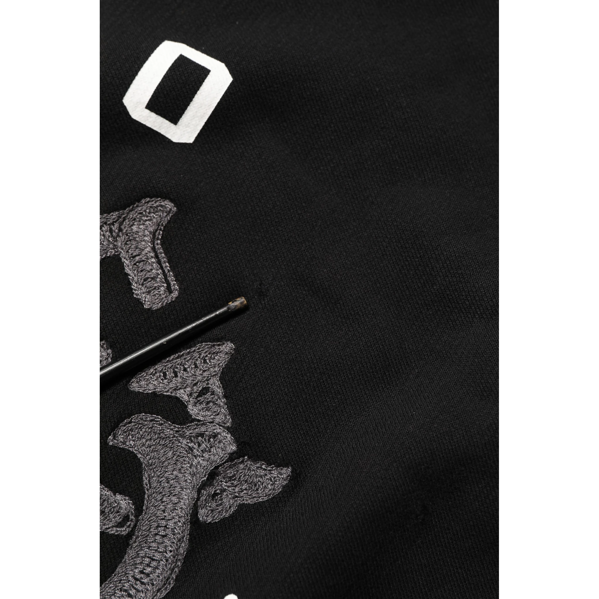 Black Cotton Milano1984 Print Hoodie Sweater