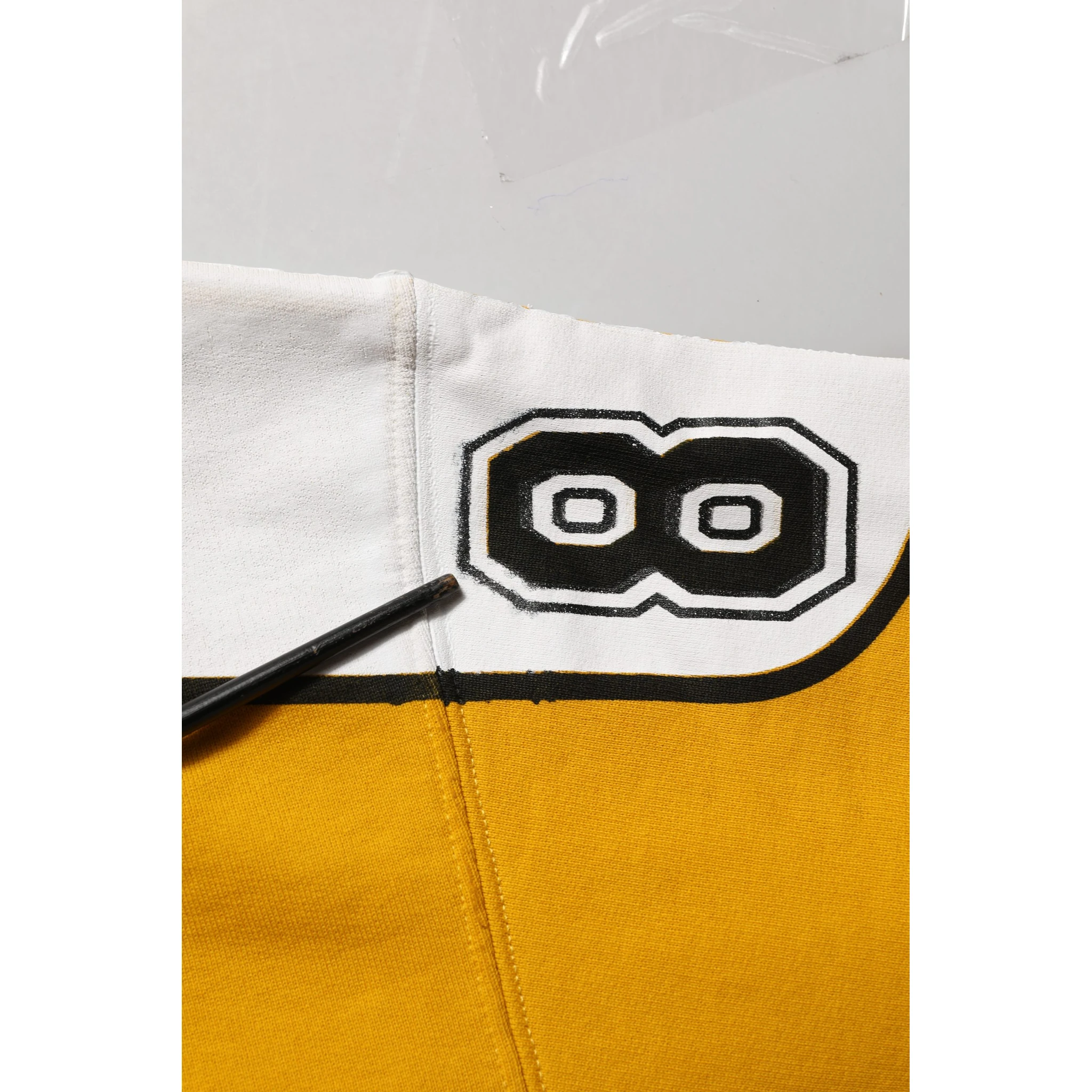 Yellow Crew Neck Jersey Sweatshirt Sweater