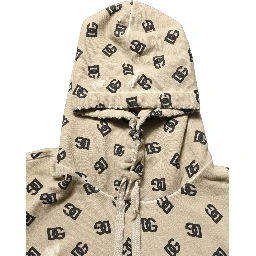 Brown Cotton Logo Hooded Sweatshirt Sweater