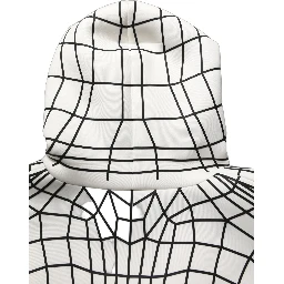 White Black WarpGrid Pattern Hoodie Sweater