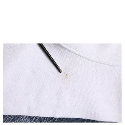 White Blue Stripe Hooded Sweatshirt Sweater