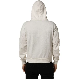 White Logo Hooded PulloverSweatshirt Sweater
