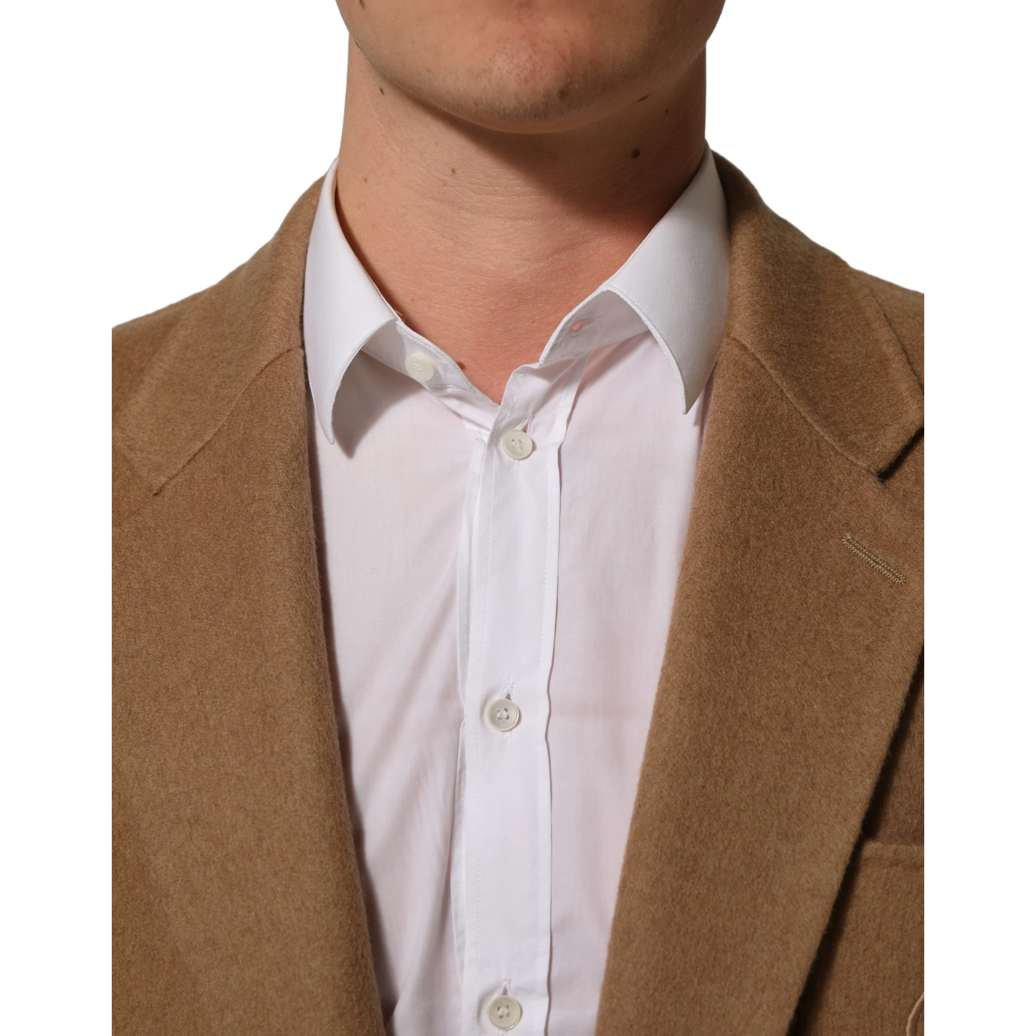 Brown Single Breasted 2 Button Suit Jacket