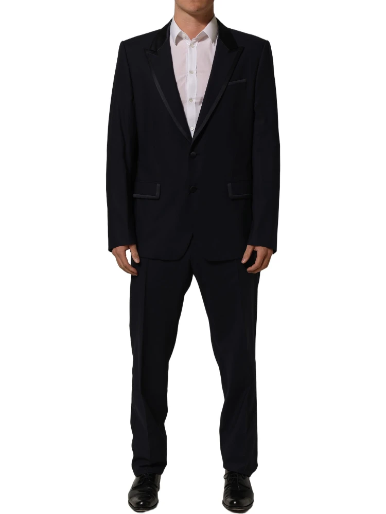 Dark Blue Single Breasted 2 Piece Men Suit alternative