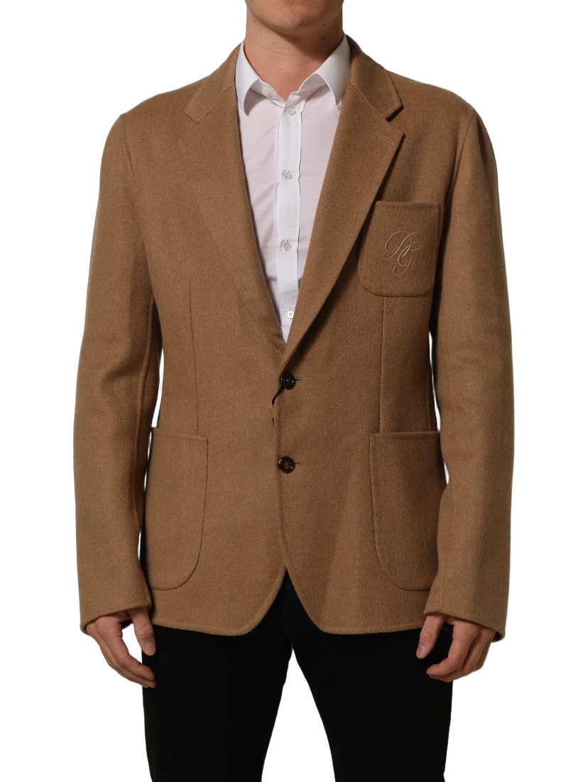 Brown Single Breasted 2 Button Suit Jacket